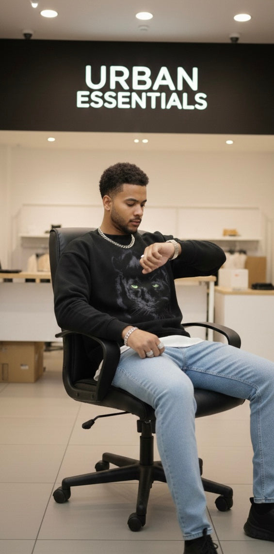 Black Panther Sweater – Premium Streetwear (Oversized Fit)