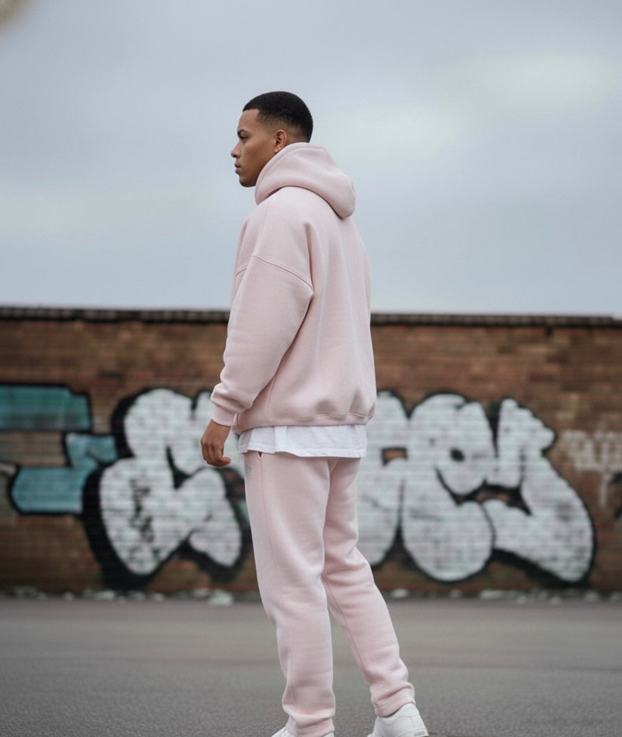 Men’s Premium Blush Pink Tracksuit – Hoodie & Joggers Set
