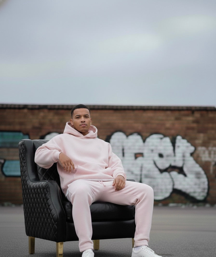 Men’s Premium Blush Pink Tracksuit – Hoodie & Joggers Set