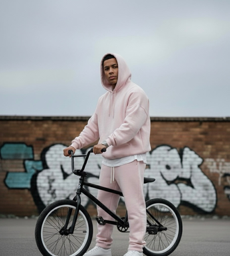 Men’s Premium Blush Pink Tracksuit – Hoodie & Joggers Set