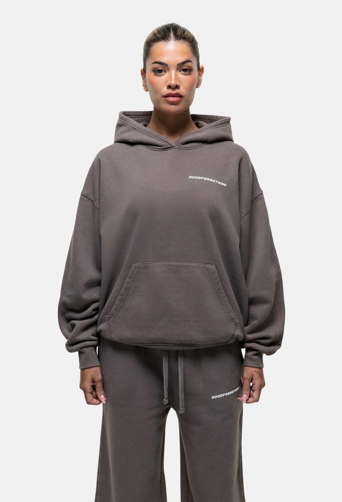 GFN Oversized Hoodie – Taupe | Women’s Street Fit