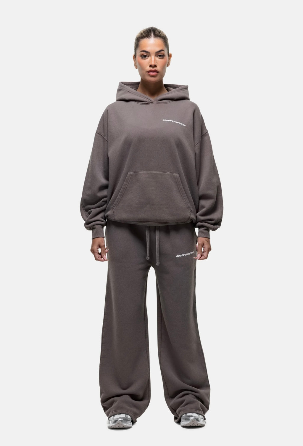GFN Oversized Hoodie – Taupe | Women’s Street Fit