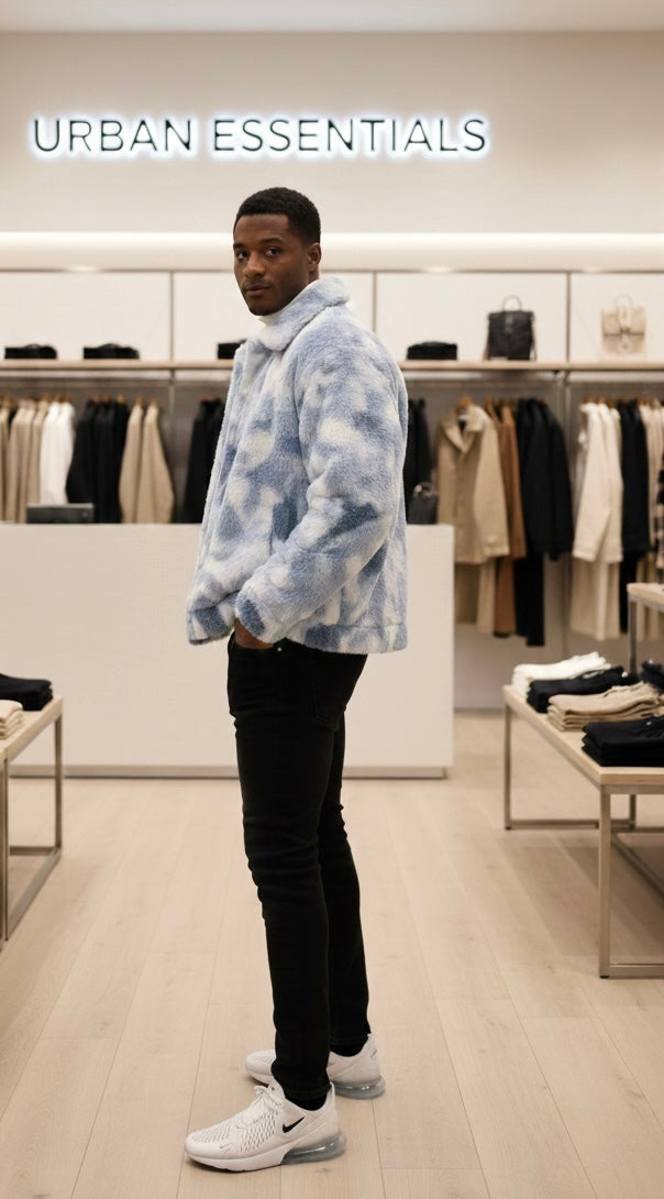 Urban Essentials Cloud Fur Jacket – Blue Edition