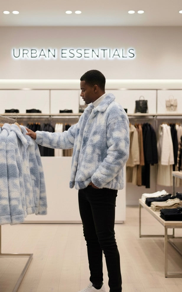 Urban Essentials Cloud Fur Jacket – Blue Edition