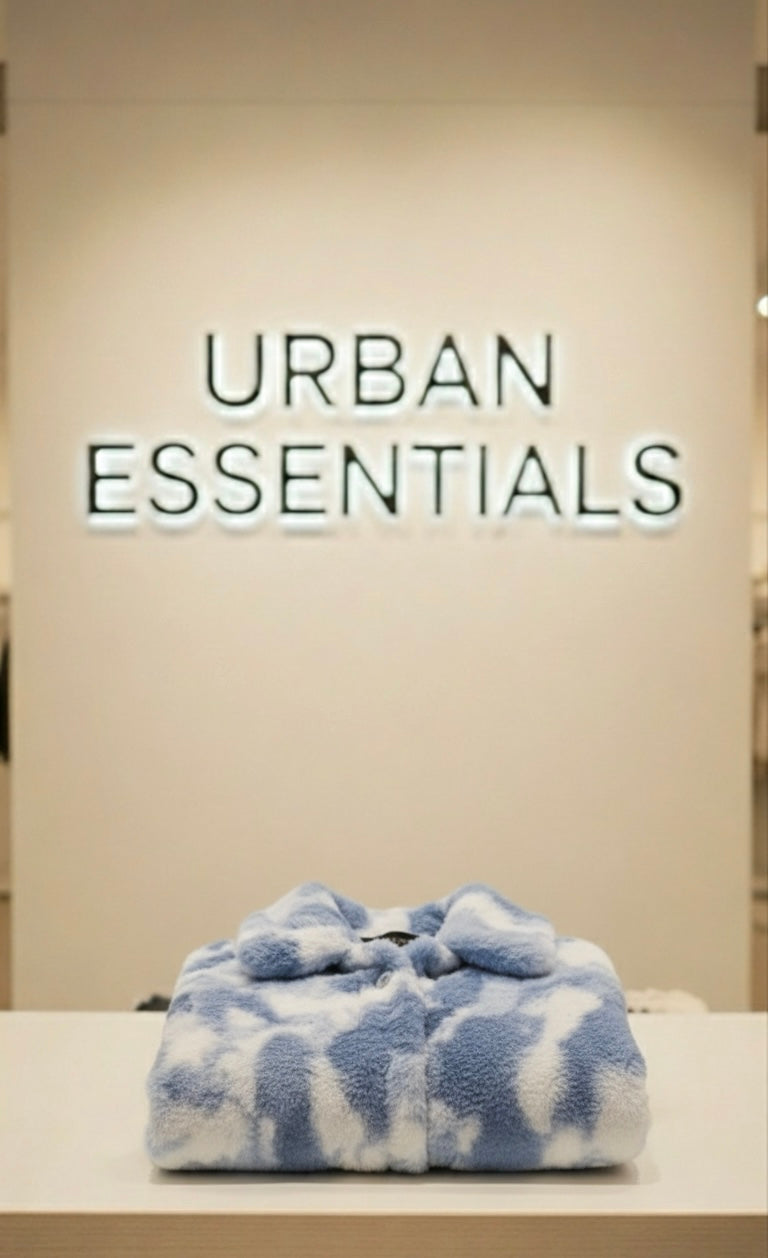 Urban Essentials Cloud Fur Jacket – Blue Edition